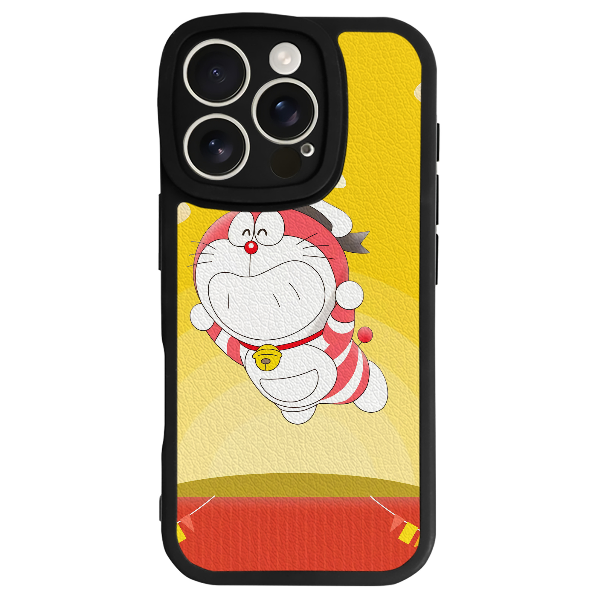 （画像用） ドラえもん Doraemon 【iPhone 16シリーズ対応】シリコンスマホケース（レザー調） 材質：シリコン